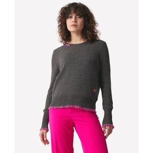 Brodie 100% Cashmere Alice Sweater Crewneck Star Preppy Boho S